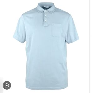 Southern Tide Lt Blue Men's Island Road Short Sleeve Polo Shirt -M